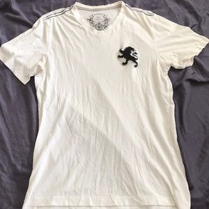 White Express V Neck T shirt